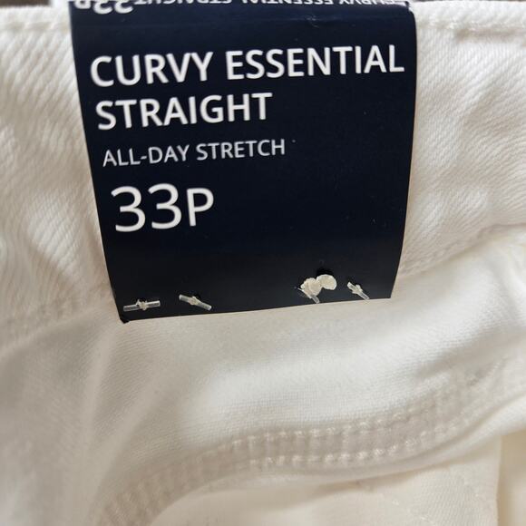J. Crew Factory Curvy Essential Straight White Jean 33P NWT - Picture 8 of 10